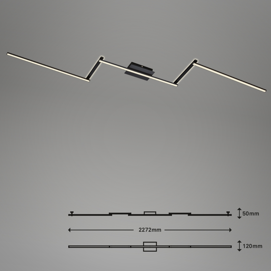 Briloner 3501-015 - LED Nadgradni luster STAFF 5xLED/4,8W/230V crna