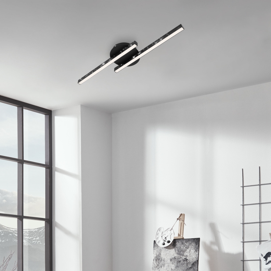 Briloner 3517-025 - LED Nadgradni luster REY 2xLED/6W/230V crna