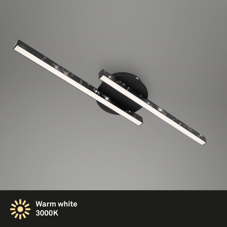 Briloner 3517-025 - LED Nadgradni luster REY 2xLED/6W/230V crna