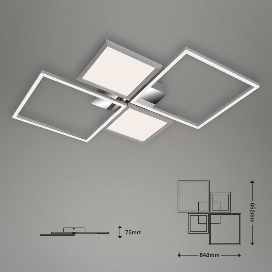 Briloner 3530-018 - LED Prigušivi nadgradni luster FRAME LED/40W/230V 3000-6500K + daljinski upravljač