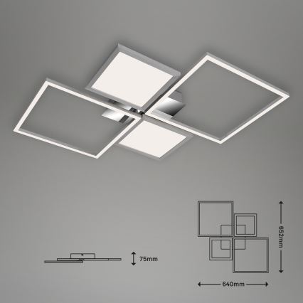 Briloner 3530-018 - LED stropna lampa za površinsku montažu FRAME LED/40W/230V 3000-6500K + daljinski upravljač