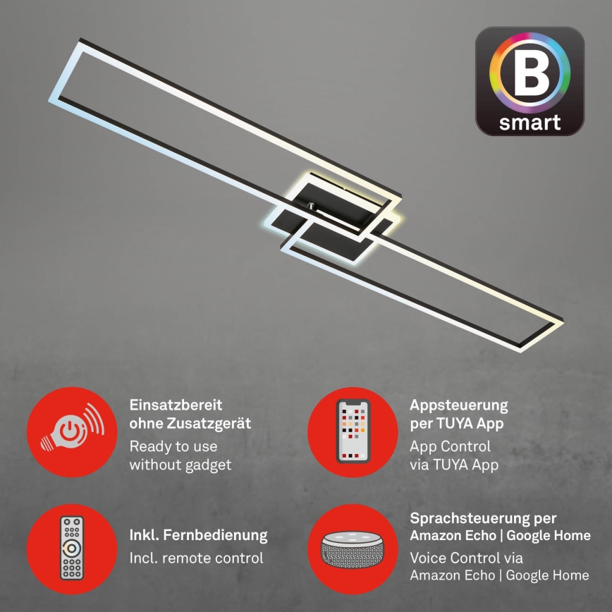 Briloner 3538-015 - LED prigušivački luster FRAME 2xLED/20W/230V 2700-6500K Wi-Fi Tuya + daljinski upravljač