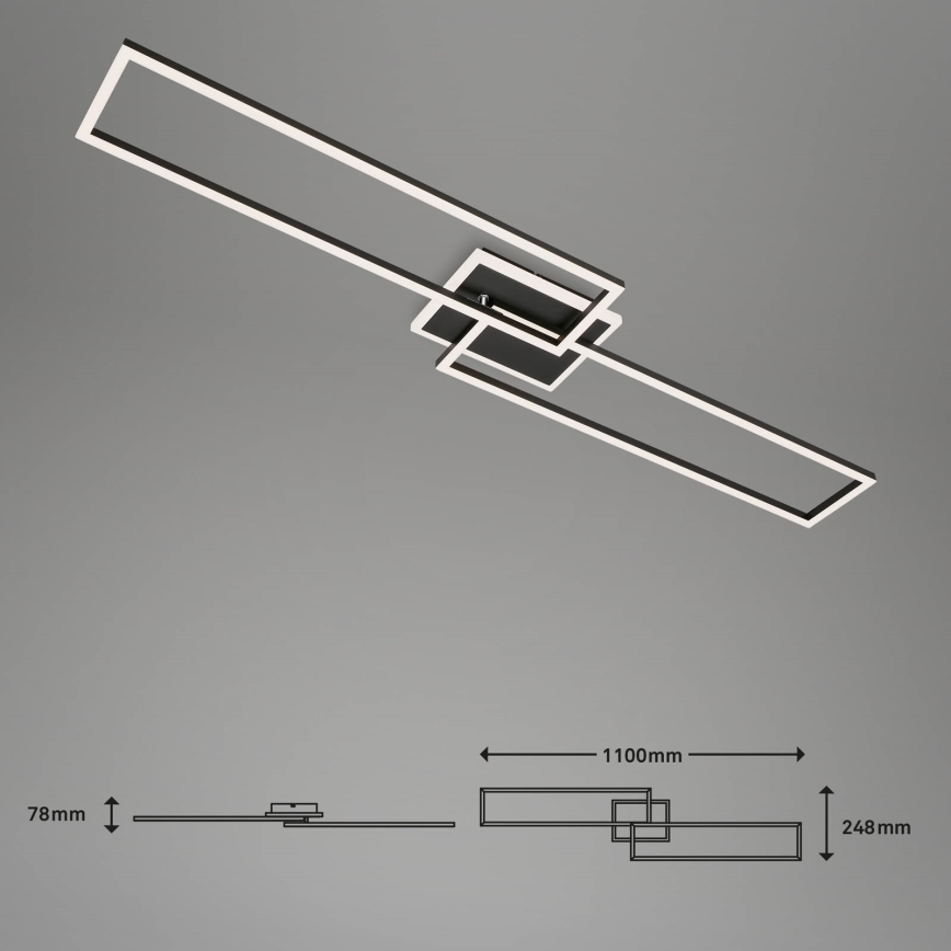 Briloner 3538-015 - LED prigušivački luster FRAME 2xLED/20W/230V 2700-6500K Wi-Fi Tuya + daljinski upravljač
