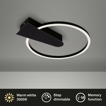Briloner 3542-015 - LED Prigušiva stropna svjetiljka NICO LED/12W/230V crna