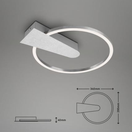 Briloner 3542-018 - LED Prigušiva stropna svjetiljka NICO LED/12W/230V mat krom