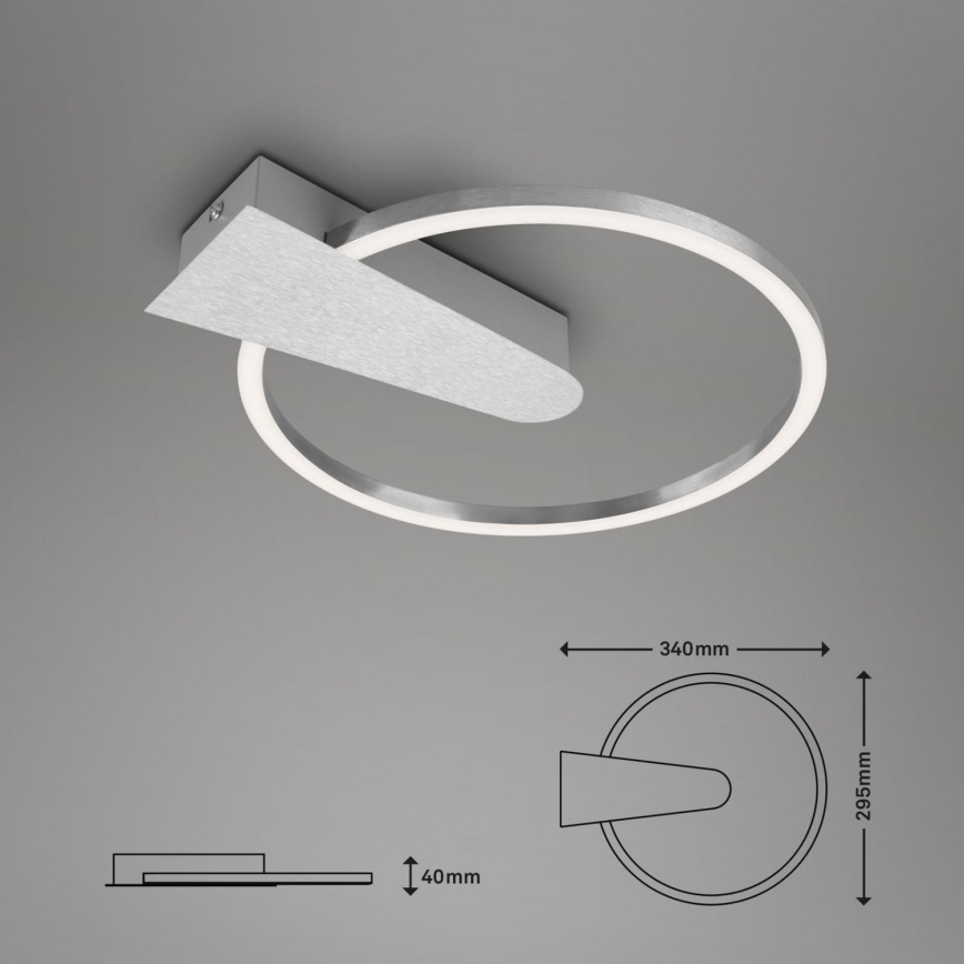 Briloner 3542-018 - LED Prigušiva stropna svjetiljka NICO LED/12W/230V mat krom
