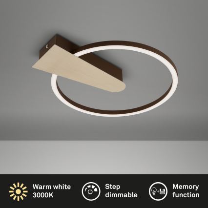 Briloner 3542017 - LED stropna svjetiljka s prigušivanjem NICO LED/12W/230V zlatna