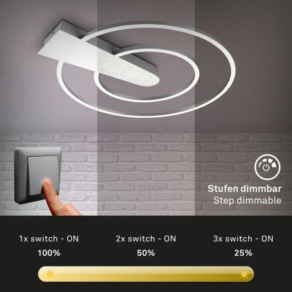 Briloner 3543-018 - LED Prigušiva stropna svjetiljka NICO LED/25W/230V mat krom