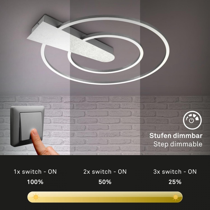 Briloner 3543-018 - LED Prigušiva stropna svjetiljka NICO LED/25W/230V mat krom