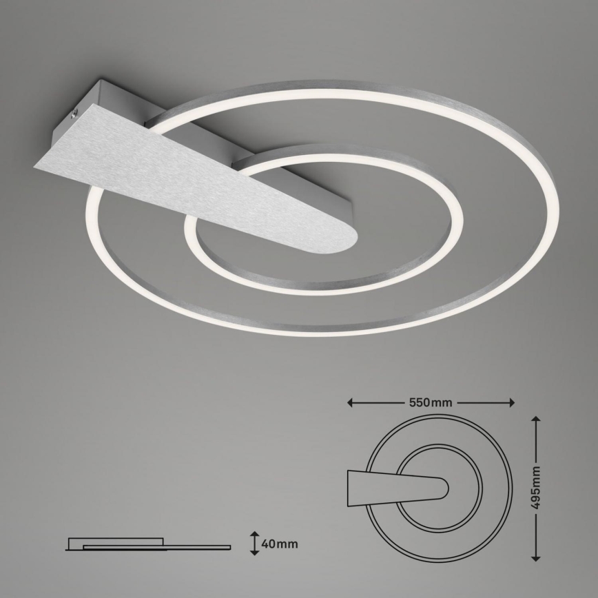 Briloner 3543-018 - LED Prigušiva stropna svjetiljka NICO LED/25W/230V mat krom