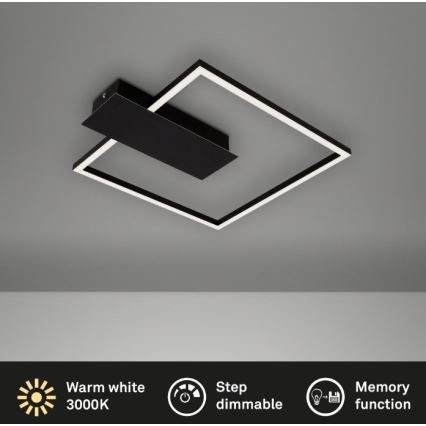 Briloner 3544-015 - LED Prigušiva stropna svjetiljka NICO LED/12W/230V crna