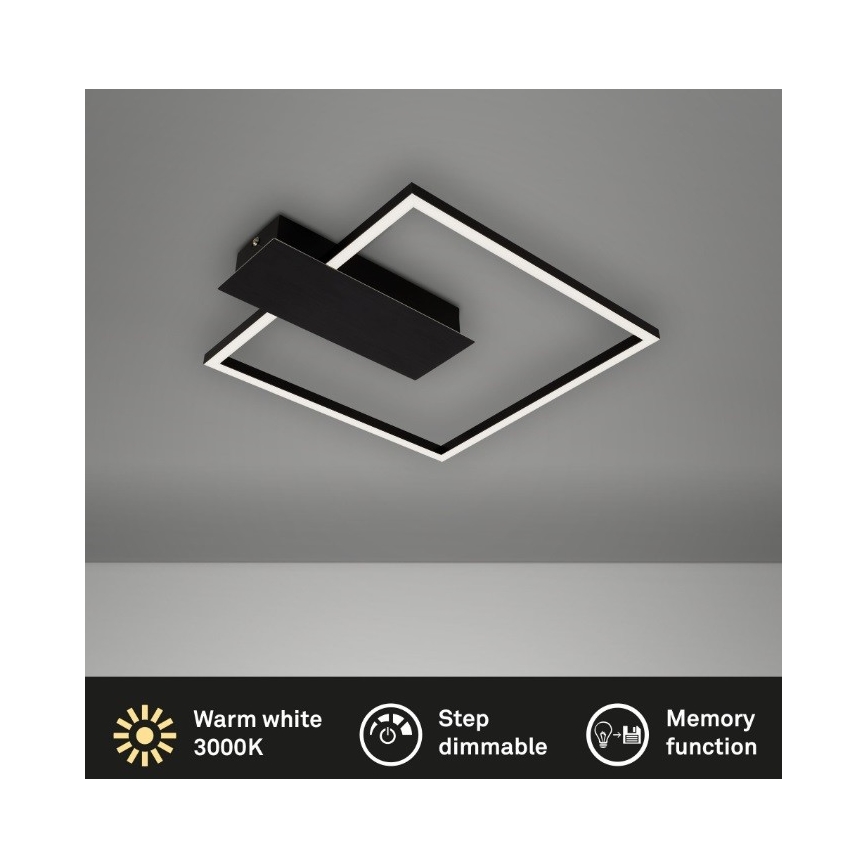 Briloner 3544-015 - LED Prigušiva stropna svjetiljka NICO LED/12W/230V crna