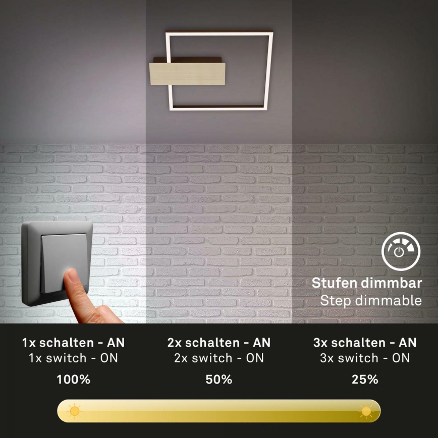 Briloner 3544-017 - LED Prigušiva stropna svjetiljka NICO LED/12W/230V zlatna