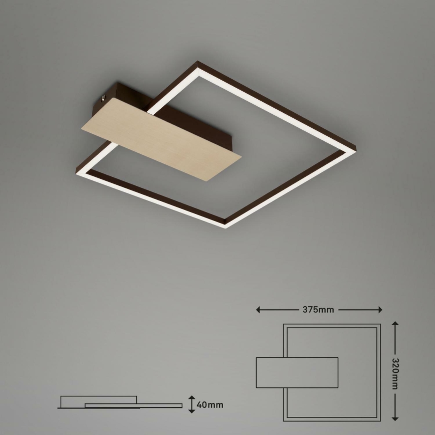 Briloner 3544-017 - LED Prigušiva stropna svjetiljka NICO LED/12W/230V zlatna