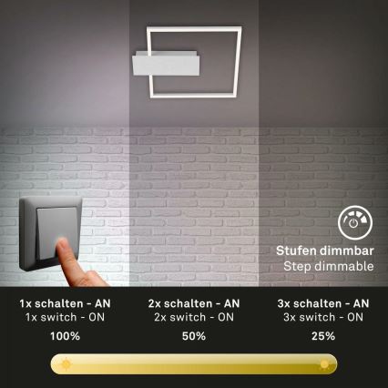 Briloner 3544-018 - LED Prigušiva stropna svjetiljka NICO LED/12W/230V mat krom