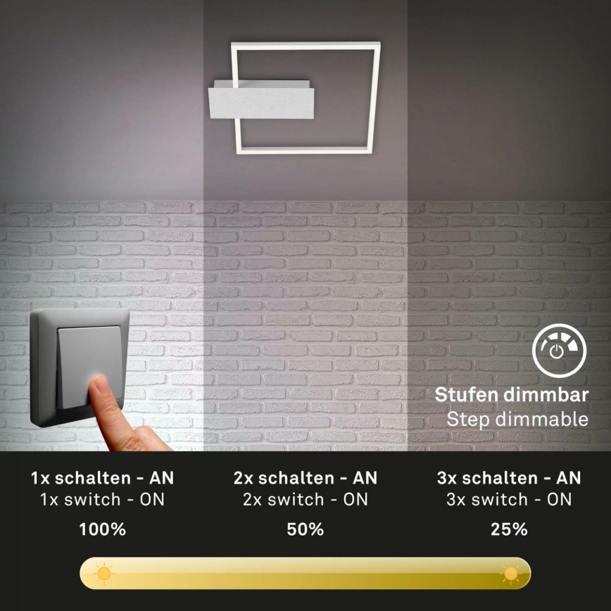 Briloner 3544-018 - LED Prigušiva stropna svjetiljka NICO LED/12W/230V mat krom