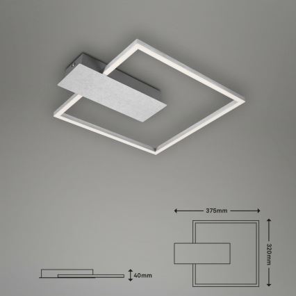 Briloner 3544-018 - LED Prigušiva stropna svjetiljka NICO LED/12W/230V mat krom