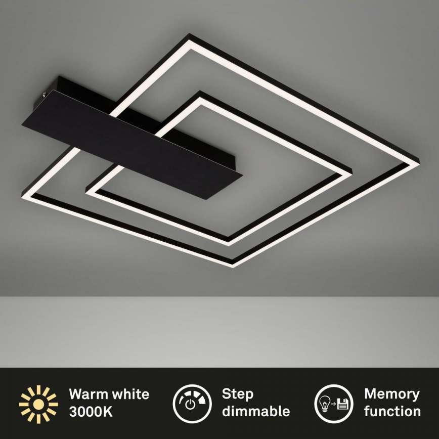 Briloner 3545-015 - LED Prigušiva stropna svjetiljka NICO LED/25W/230V crna