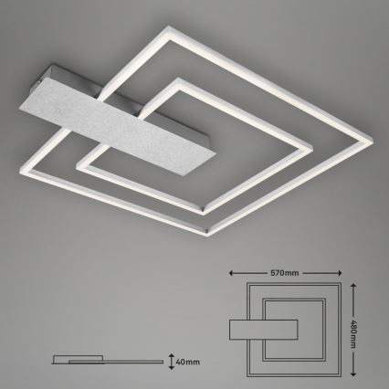 Briloner 3545-018 - LED Prigušiva stropna svjetiljka NICO LED/25W/230V mat krom