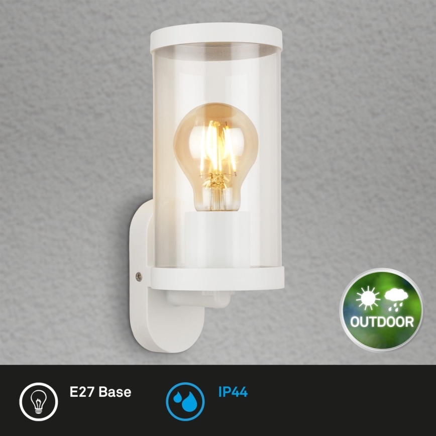 Briloner 3600-016 - Vanjska zidna svjetiljka KAIRO 1xE27/12W/230V IP44 bijela