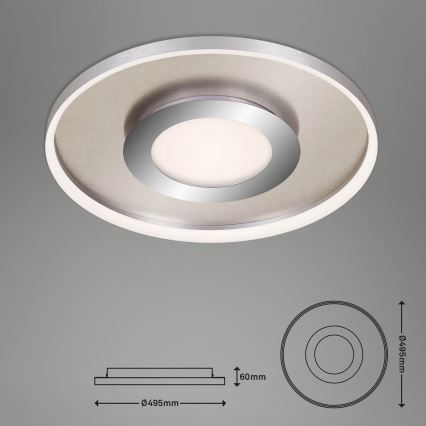 Briloner 3640-012 - LED Prigušiva stropna svjetiljka LED/25W/230V 2700-6500K + daljinski upravljač