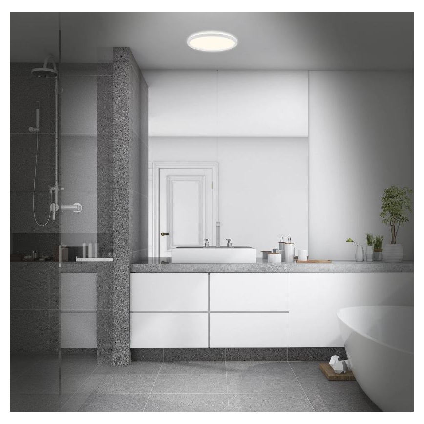 Briloner 3642-416 - LED Stropna svjetiljka za kupaonicu SLIM LED/19W/230V IP44 bijela