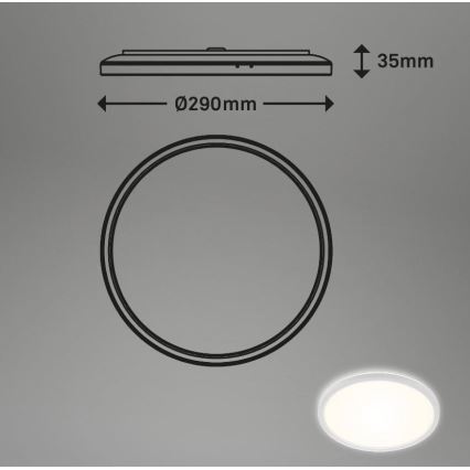Briloner 3642-416 - LED Stropna svjetiljka za kupaonicu SLIM LED/19W/230V IP44 bijela