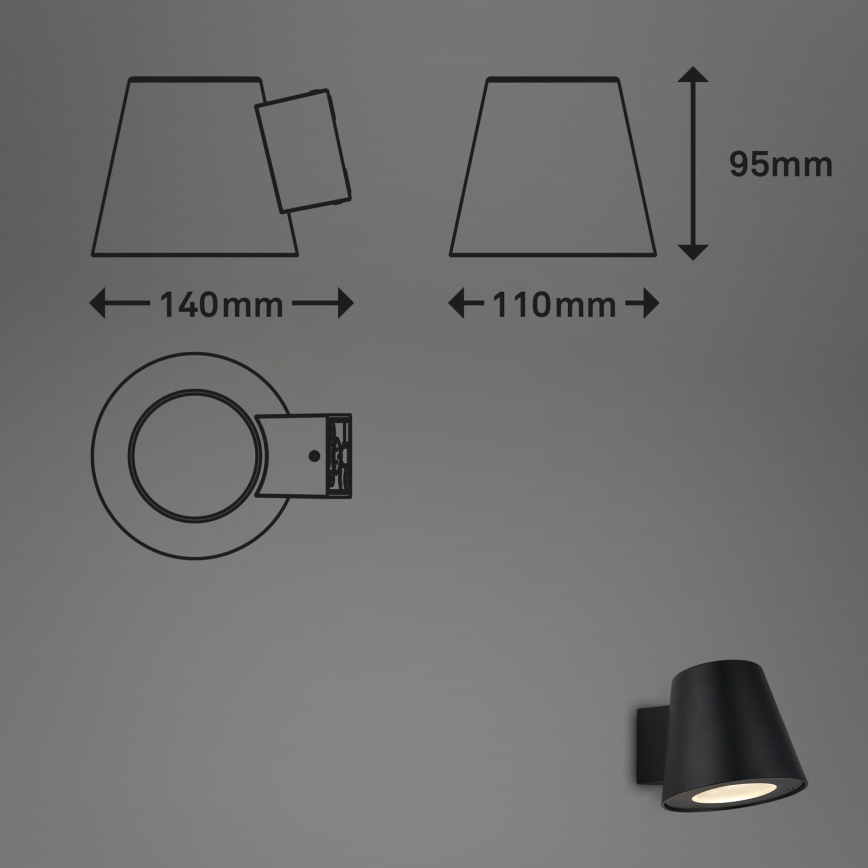 Briloner 3645-015 - LED Vanjska zidna svjetiljka NEAPEL 1xGU10/4,9W/230V IP44