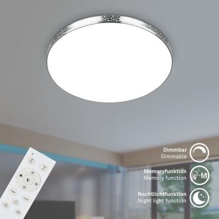 Briloner 3679-018 - LED RGB Prigušiva stropna svjetiljka za kupaonicu MAGA LED/18,5W/230V 3000-6500K pr. 35,5 cm + daljinski upravljač