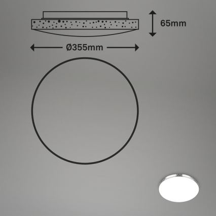 Briloner 3679-018 - LED RGB Prigušiva stropna svjetiljka za kupaonicu MAGA LED/18,5W/230V 3000-6500K pr. 35,5 cm + daljinski upravljač