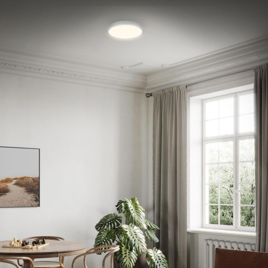 Briloner 3700-014 - LED Stropna svjetiljka RUNA LED/16W/230V 3000K pr. 28 cm srebrna