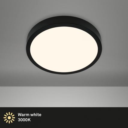 Briloner 3700-015 - LED Stropna svjetiljka RUNA LED/16W/230V 3000K pr. 28 cm crna