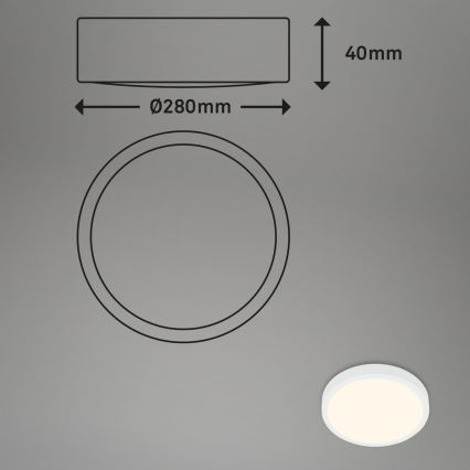 Briloner 3700-016 - LED Stropna svjetiljka RUNA LED/16W/230V 3000K pr. 28 cm bijela