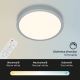 Briloner 3701-014 - LED Prigušiva stropna svjetiljka RUNA LED/18W/230V 2700-6500K srebrna + daljinski upravljač