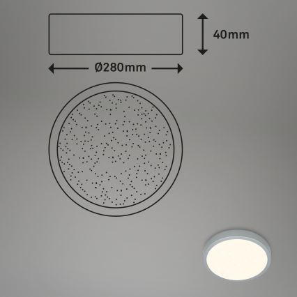 Briloner 3701-014 - LED Prigušiva stropna svjetiljka RUNA LED/18W/230V 2700-6500K srebrna + daljinski upravljač