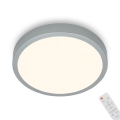 Briloner 3701-014 - LED stropna svjetiljka s prigušivanjem RUNA LED/18W/230V 2700-6500K srebrna + daljinski upravljač