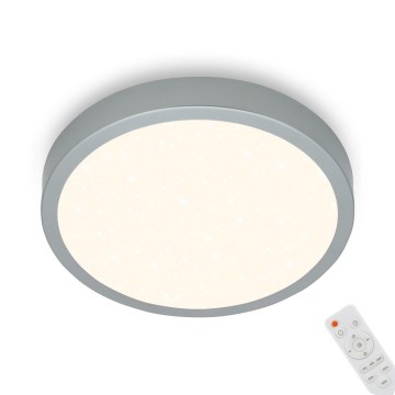 Briloner 3701-014 - LED stropna svjetiljka s prigušivanjem RUNA LED/18W/230V 2700-6500K srebrna + daljinski upravljač