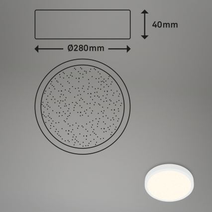 Briloner 3701-016 - LED stropna svjetiljka s prigušivanjem RUNA LED/18W/230V 2700-6500K bijela + daljinski upravljač