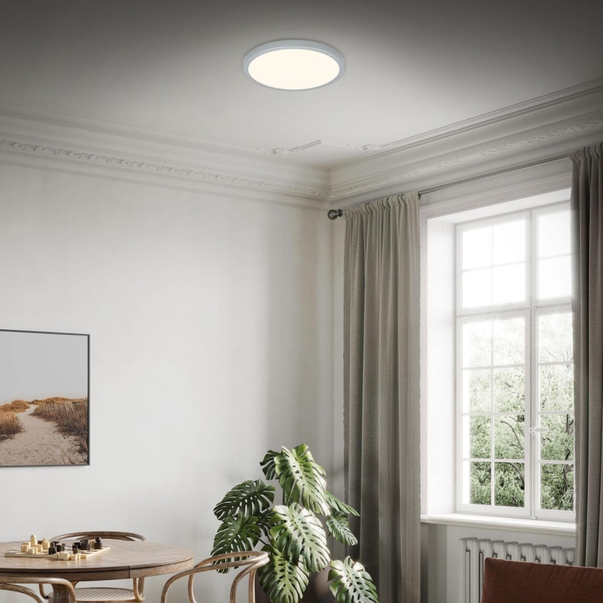 Briloner 3703-014 - LED Stropna svjetiljka RUNA LED/24W/230V 3000K pr. 38 cm srebrna