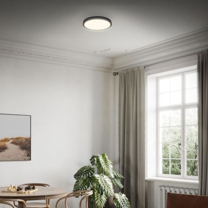Briloner 3703-015 - LED Stropna svjetiljka RUNA LED/24W/230V 3000K pr. 38 cm crna