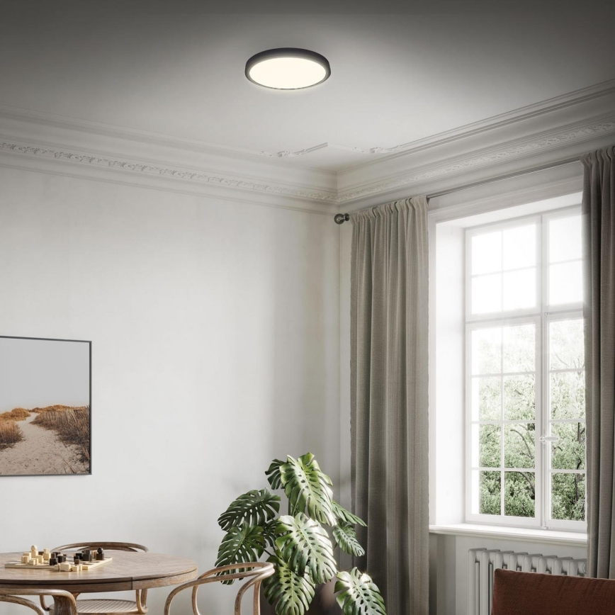 Briloner 3703-015 - LED Stropna svjetiljka RUNA LED/24W/230V 3000K pr. 38 cm crna