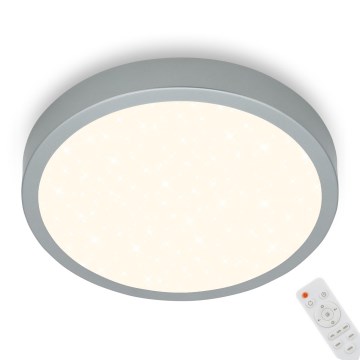 Briloner 3704-014-LED Dimmabilno stropno svjetlo RUNA LED/22W/230V 2700-6500K srebrna + daljinski upravljač