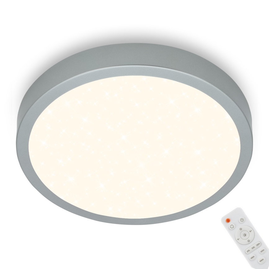 Briloner 3704-014-LED Prigušiva stropna svjetiljka RUNA LED/22W/230V 2700-6500K srebrna + daljinski upravljač