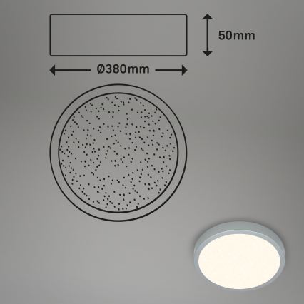 Briloner 3704-014-LED Dimmabilno stropno svjetlo RUNA LED/22W/230V 2700-6500K srebrna + daljinski upravljač