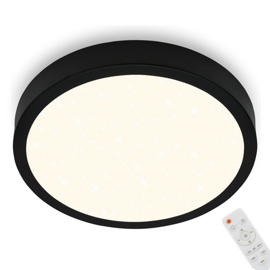 Briloner 3704-015 - LED Prigušiva stropna svjetiljka RUNA LED/22W/230V 2700-6500K crna + daljinski upravljač