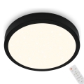 Briloner 3704-015 - LED stropna svjetiljka s prigušivanjem RUNA LED/22W/230V 2700-6500K crna + daljinski upravljač
