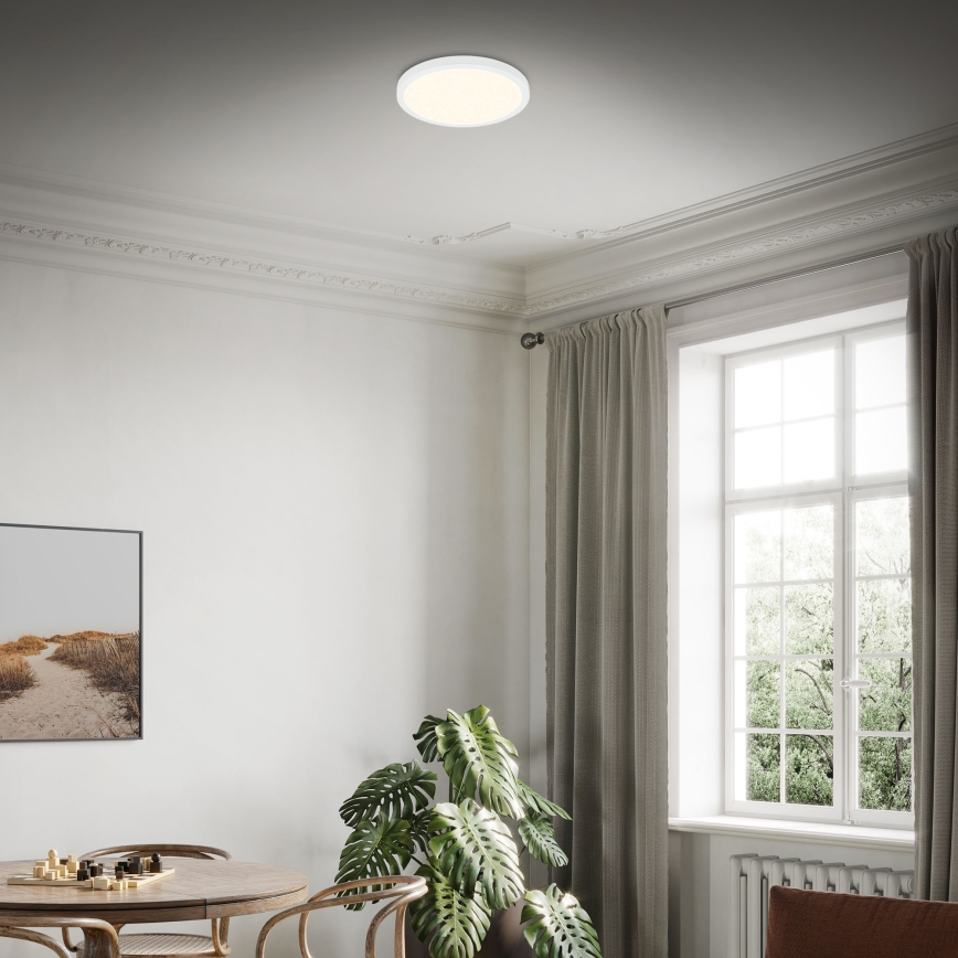 Briloner 3704-016 - LED Prigušiva stropna svjetiljka RUNA LED/22W/230V 2700-6500K bijela + daljinski upravljač