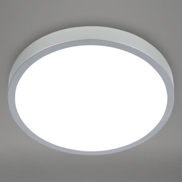 Briloner 3709-014 - LED RGBW stropna svjetiljka s prigušivanjem LED/22W/230V 4000K promjer 38 cm srebrna + daljinski upravljač