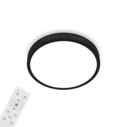 Briloner 3709-015 - LED RGBW Prigušiva stropna svjetiljka LED/22W/230V 4000K pr. 38 cm crna + daljinski upravljač