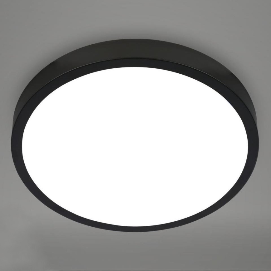 Briloner 3709-015 - LED RGBW Prigušiva stropna svjetiljka LED/22W/230V 4000K pr. 38 cm crna + daljinski upravljač